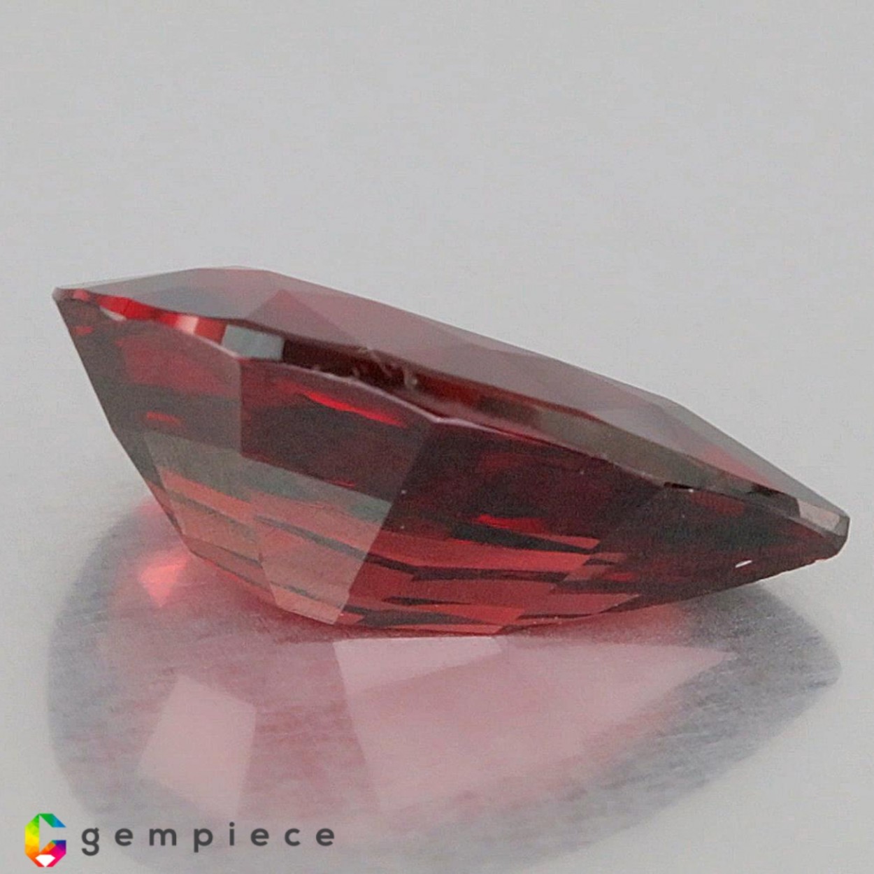 6.37 carats vivid red natural pyrope garnet pear 16x6 mm tanzania